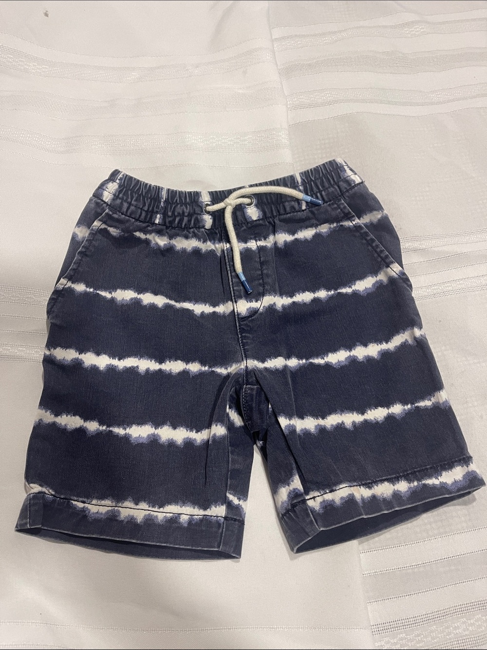 GAP Navy and White Tie-Dye Pull-On Kids Shorts